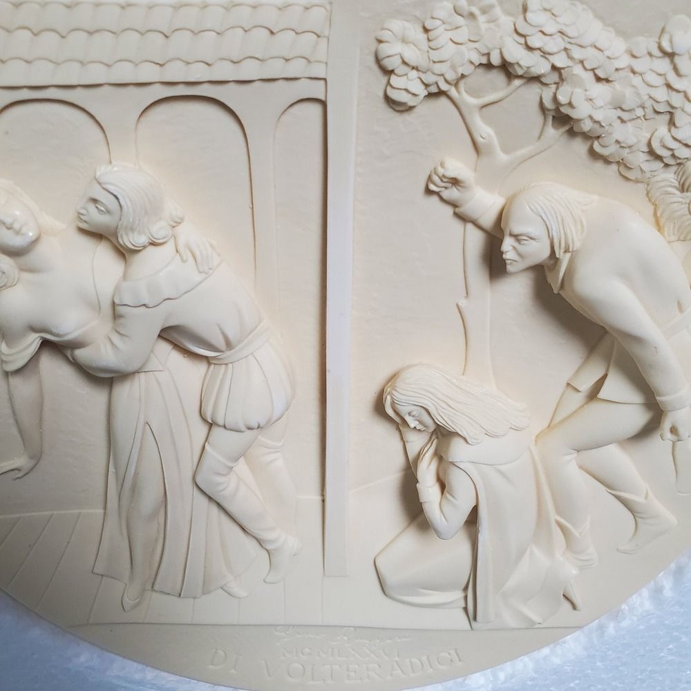 Rigoletto hand carved ivory alabaster collectors plate grand opera collection - Picture 7 of 10